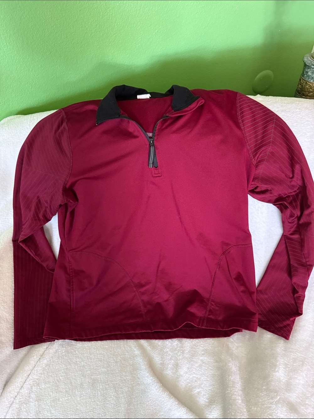 Women's Maroon Quarter-Zip Pullover Hoodie